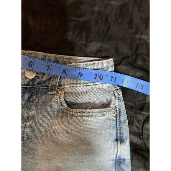 MAURICES Jeans Girls SZ 9 Long Evsies Blue Wash Mid-Rise Boyfriend Distressed - Picture 4 of 11